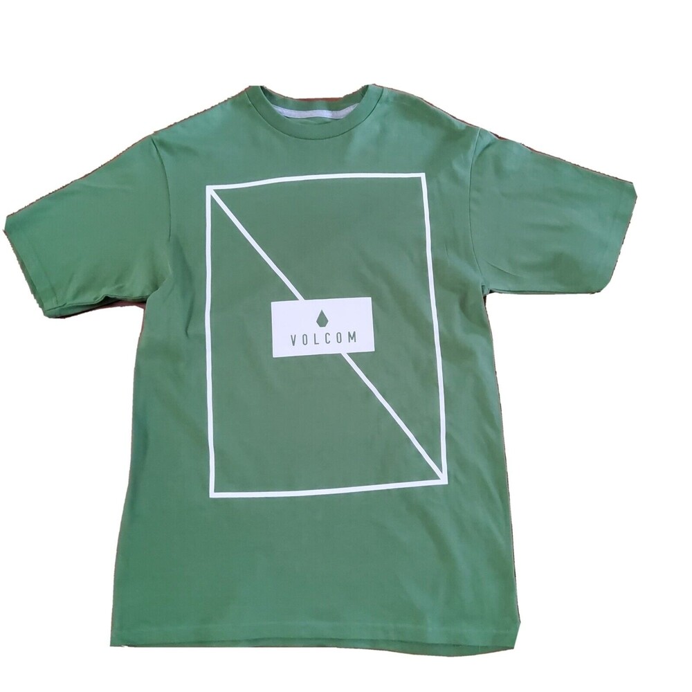 Volcom Men's Crisp Stone Short Sleeve Graphic Tee Shirt T-Shirt Size M Green New